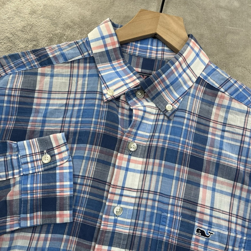 Vineyard Vines Tucker Shirt Mens M Classic Fit Multicolor Plaid Long Sleeve